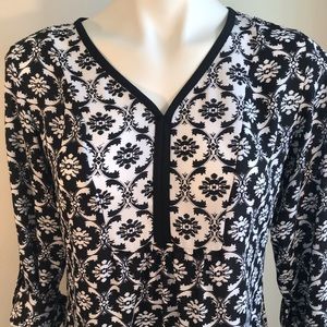 The Limited Popover Shirt, Adjustable Sleeves, B&W